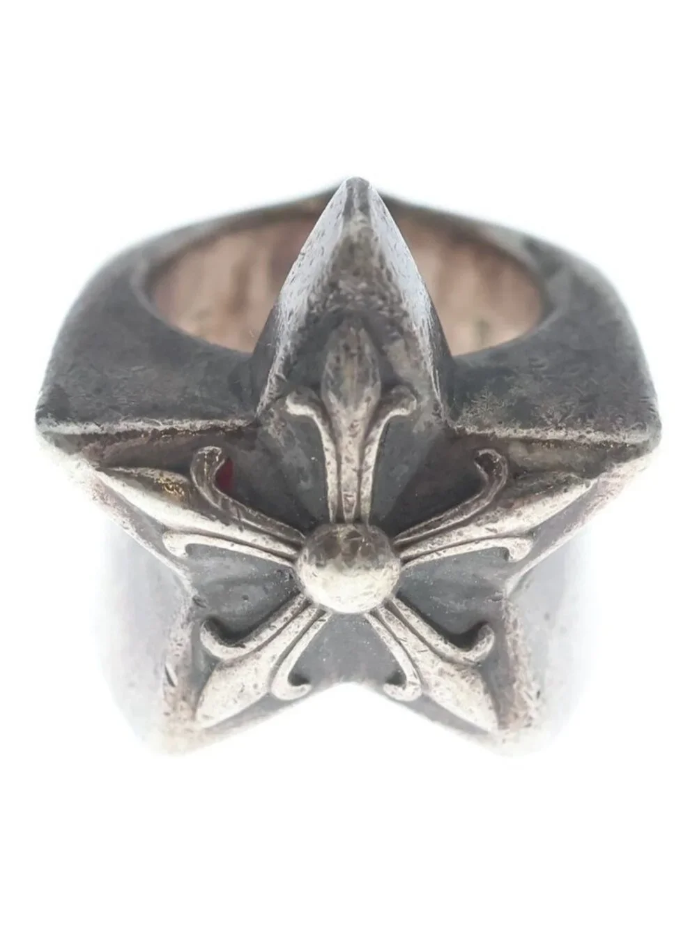 Chrome Hearts Str Lrg Ring Large Star Silver